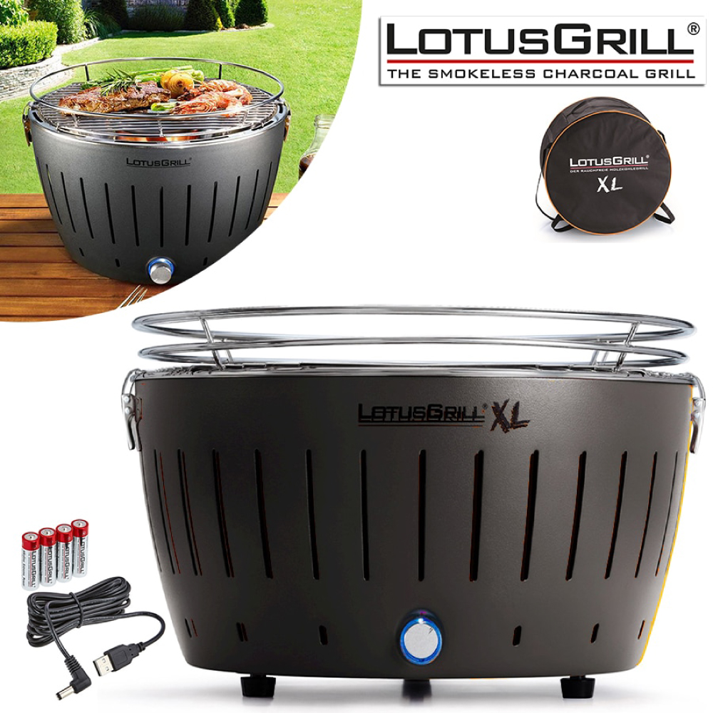 Lotus Portable Grill for Outdoor Anthracite